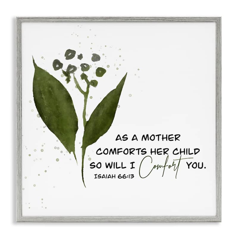 Stupell Proverb & Abstract Flower Framed Giclee Art Design By Amber Clarkson - 17 x 17 - Grey