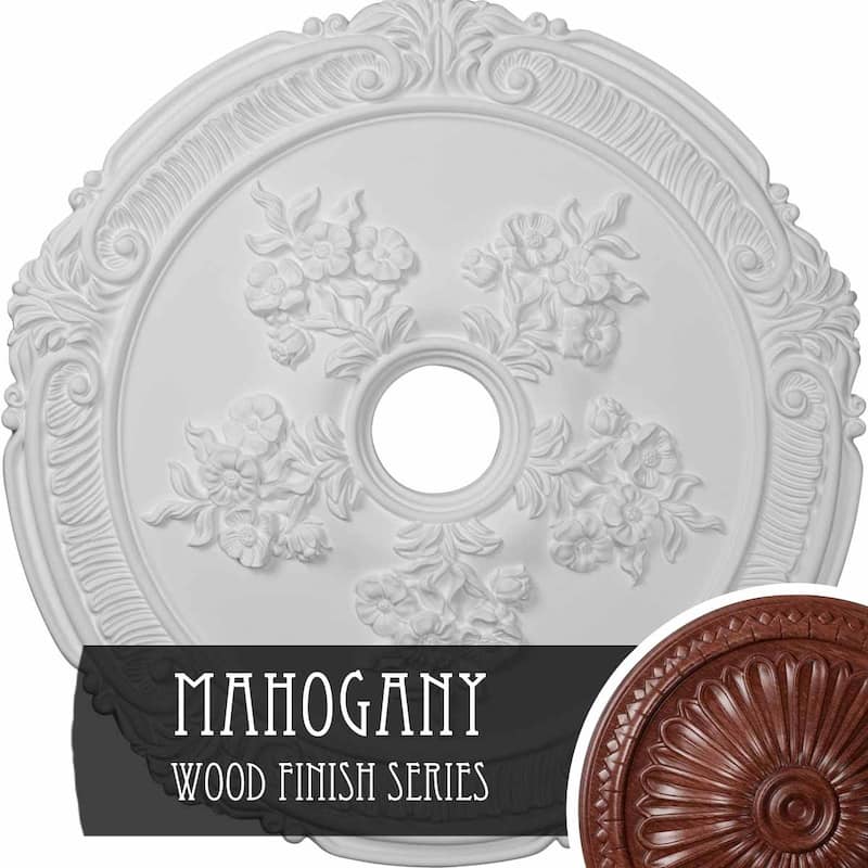 26"OD x 3 3/4"ID x 1 1/2"P Attica with Rose Ceiling Medallion