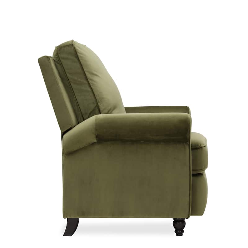 ProLounger Kale Green Velvet Push Back Recliner Chair