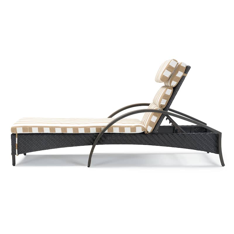 Barcelo 2 Piece Sunbrella Outdoor Patio Chaise Lounges Set