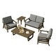preview thumbnail 57 of 99, 5-Piece Teak Outdoor Conversation Set with Tables.