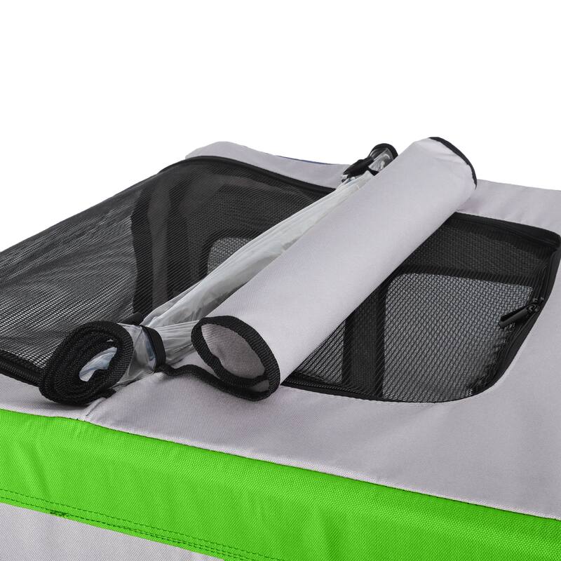 Large Folding Bike Trailer for Dogs, Heavy-Duty Steel Frame, Spacious Design, All-Terrain Cycling, Jogging & Camping Adventure