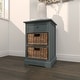 preview thumbnail 3 of 87, Cream, Teal, White or Brown Wood 2 Baskets and 1 Drawer Storage Unit - 16 x 13 x 28