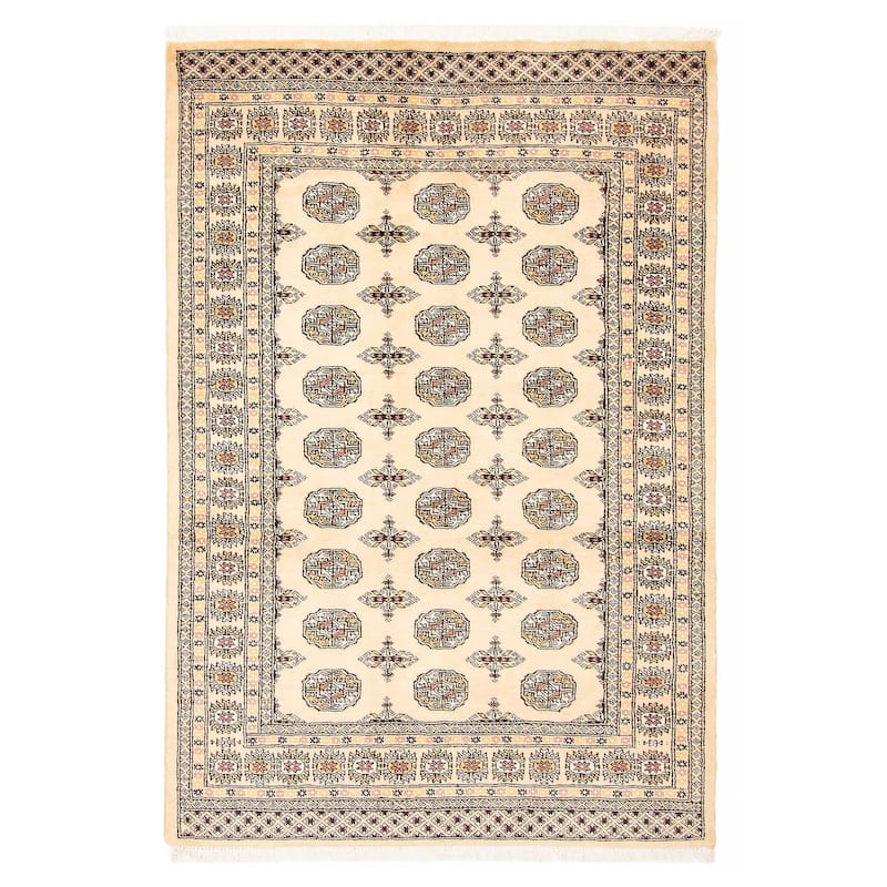 ECARPETGALLERY Hand-knotted Peshawar Bokhara Beige Wool Rug - 4'9 x 6'9 - 4'9 x 6'9 - Beige