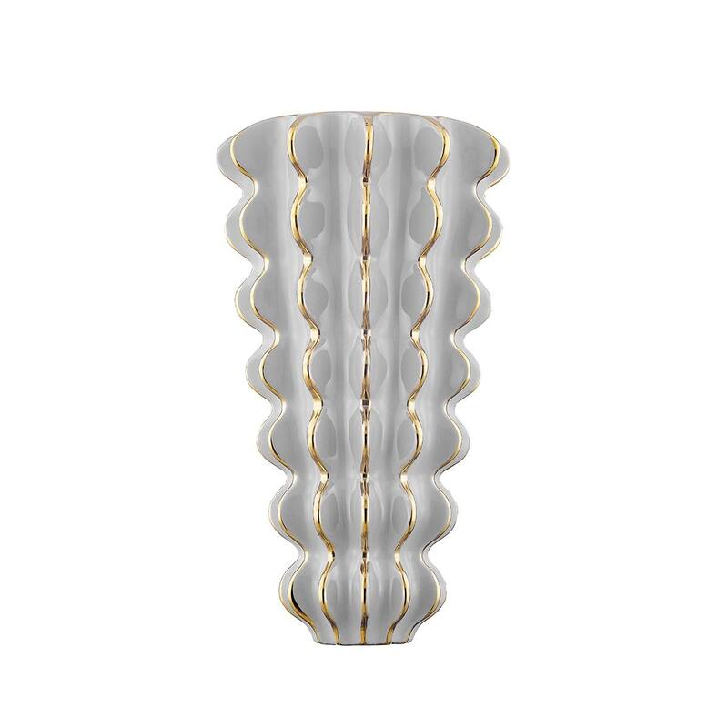 Esperanza 2 Light Wall Sconce Ceramic Gloss Gray