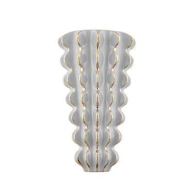 Esperanza 2 Light Wall Sconce Ceramic Gloss Gray