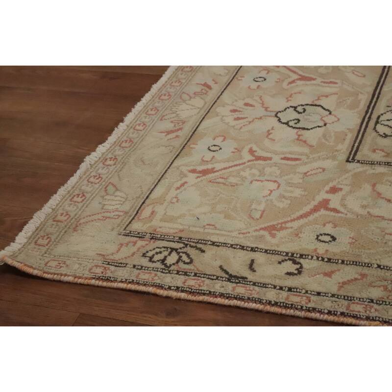Hand Knotted Oriental 100% Wool Carpet Traditional Floral Oranges & Rust Kerman Area Rug - 12' 4'' X 9' 5''