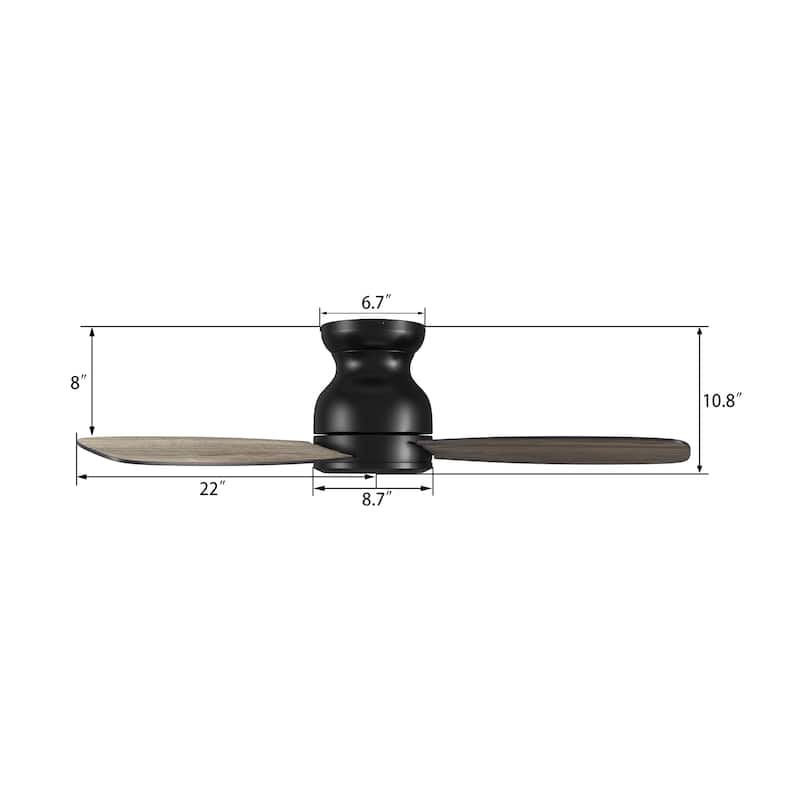 CARRO Quest 44" Indoor Ceiling Fan with No Light ,Remote Control.