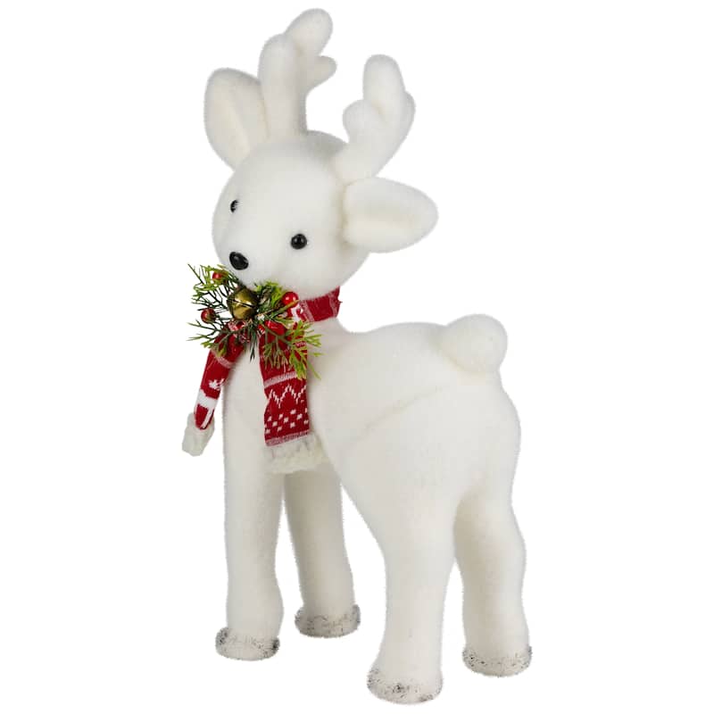 Standing Baby Deer with Scarf Christmas Figurine - 15.75"