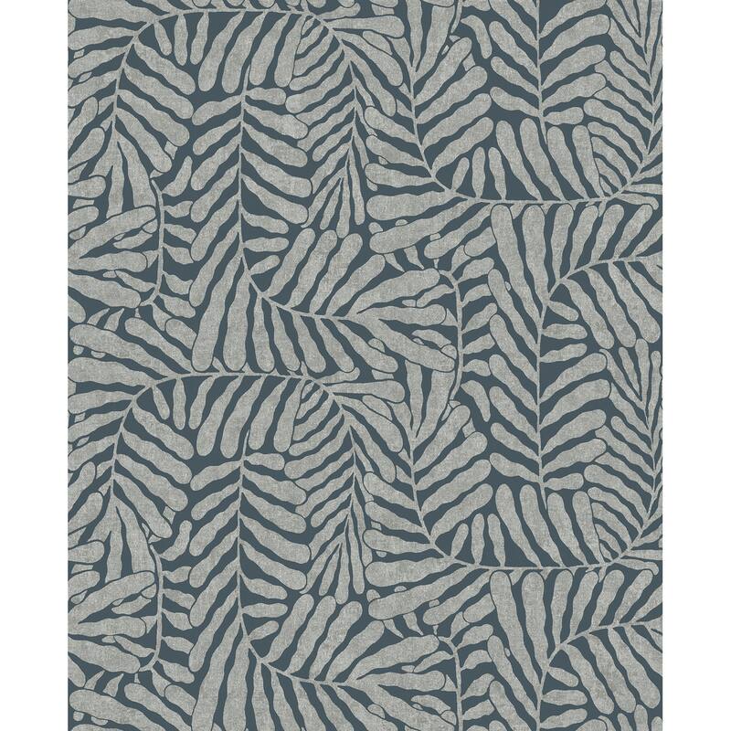 A-Street Prints Gabriel Teal Fern Wallpaper