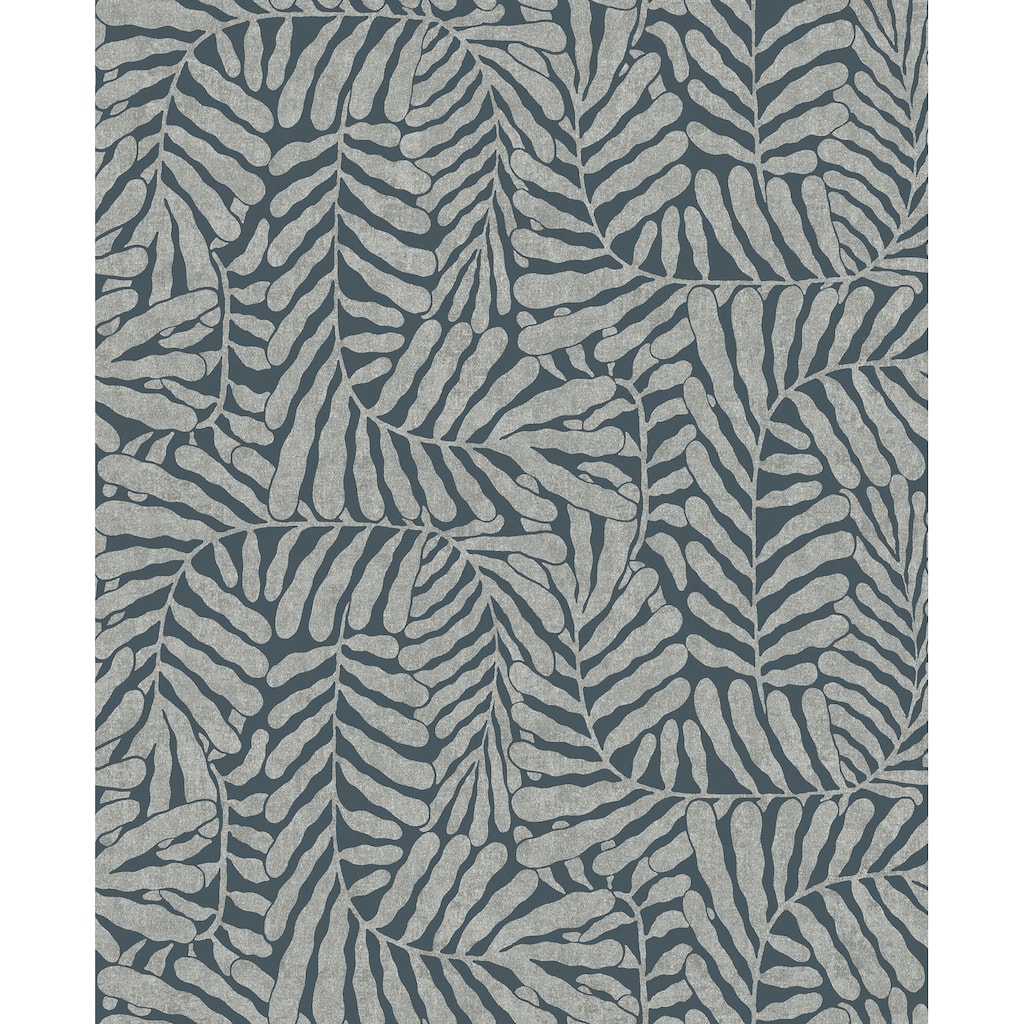 A-Street Prints Gabriel Teal Fern Wallpaper