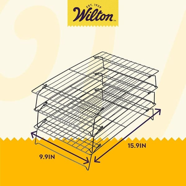 Wilton 3-Tier Excelle Elite Stacking Cooling Grid, 9.9x15.9 Inches - 9.9x15.9 Inches