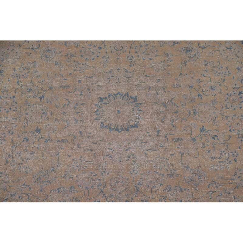 Distressed Najafabad Persian Antique Area Rug Hand-knotted Wool Carpet - 8'4" x 12'2"
