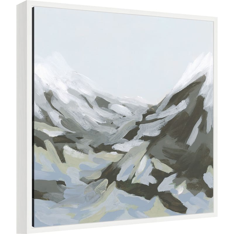 Ice Slope II by June Erica Vess Framed Canvas Wall Art Print - Sylvie White