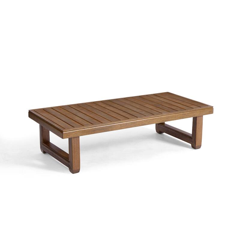 Rectangular Teak Wood Outdoor Patio Coffee Table