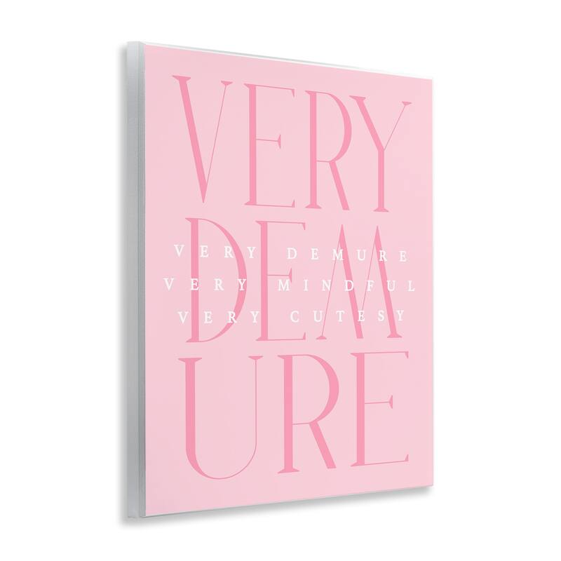 Stupell Elegant Pastel Very Demure Wall Plaque Art Design By Lil' Rue