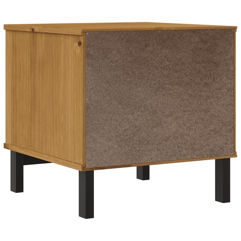 vidaXL Side Table FLAM 19.7"x19.7"x19.7" Solid Wood Pine - 19.7" x 19.7" x 19.7"