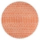 preview thumbnail 82 of 179, JONATHAN Y Trebol Moroccan Geometric Textured Weave Indoor/Outdoor Area Rug 5' Round - Orange/Cream