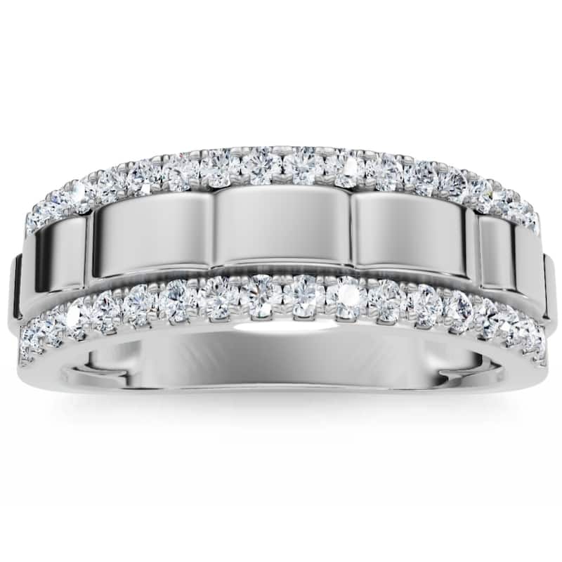 1/2Ct Men's Diamond Ring in White or Yellow Gold