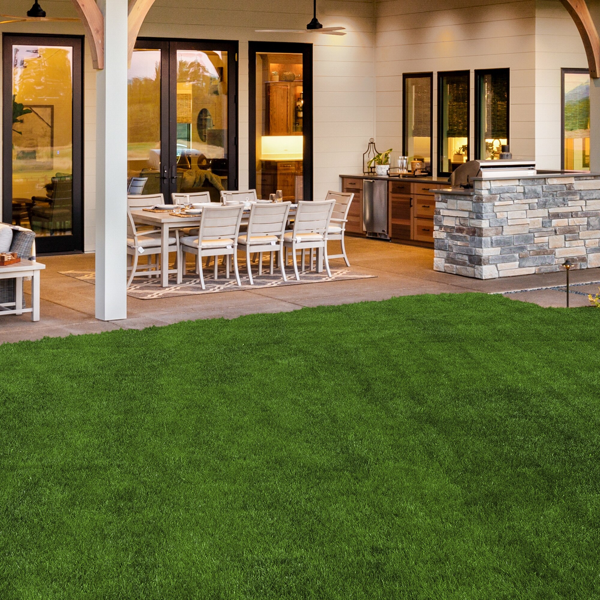 Green Haven Artificial Turf: UV-Protected, Multi-Size Outdoor