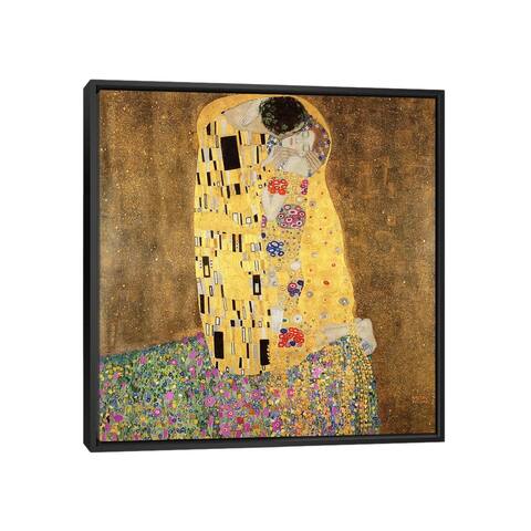 iCanvas "The Kiss" by Gustav Klimt Framed Canvas Print