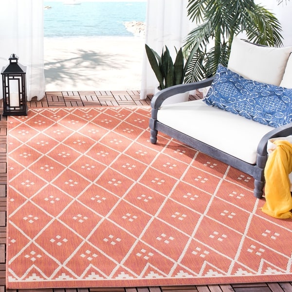 SAFAVIEH Courtyard Matty Indoor /Outdoor Waterproof Patio Backyard Rug ...