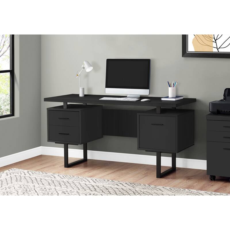60" Computer Desk with Metal Legs