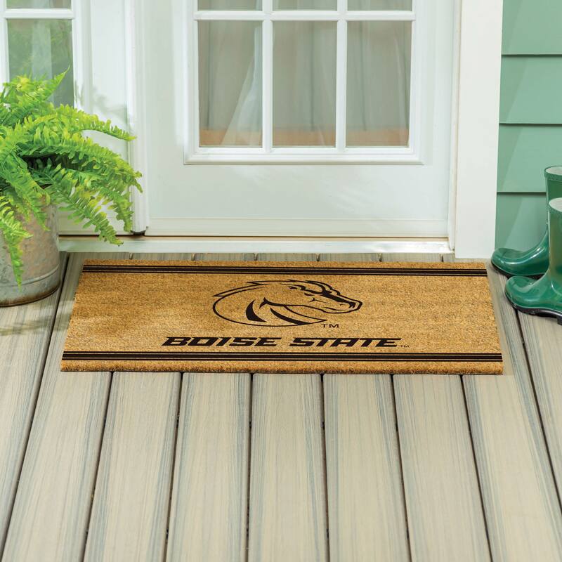 Boise State University Monochrome Indoor/Outdoor Coir Door Mat