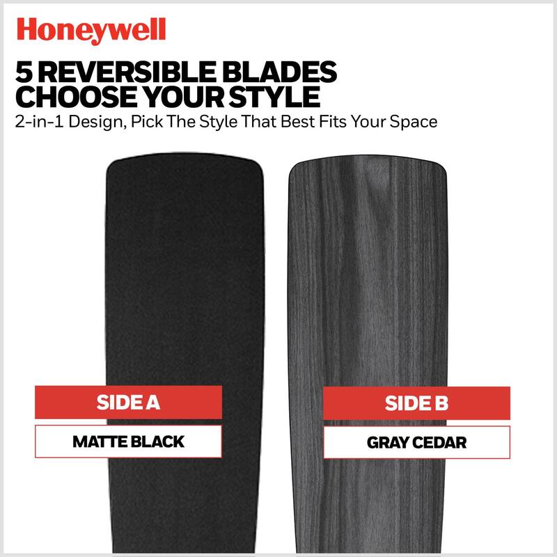 52" Honeywell Radstock Contemporary Ceiling Fan with Color Changing Light, Remote Control - 52 Inches