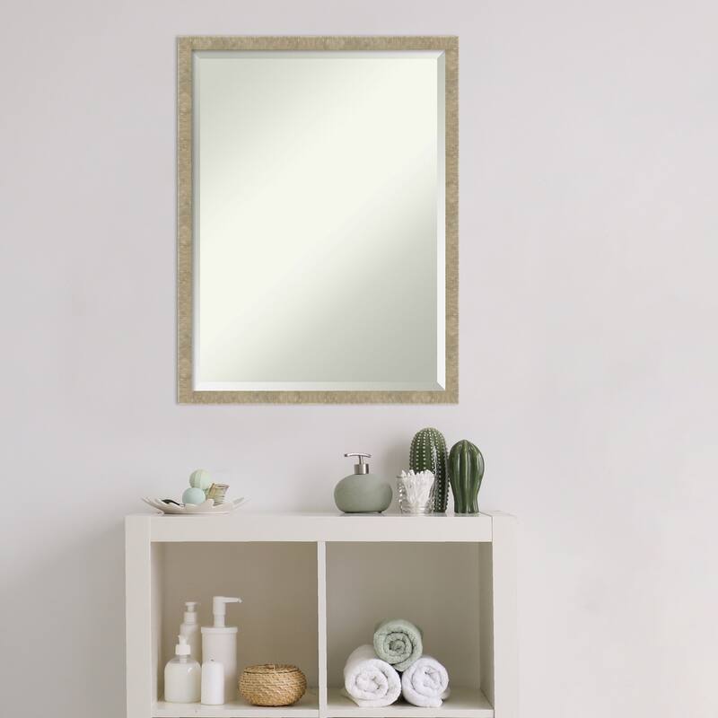 Beveled Bathroom Wall Mirror - Jet Frame