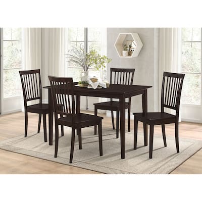 Gomez 5-piece Cappuccino Rectangular Dining Table Set