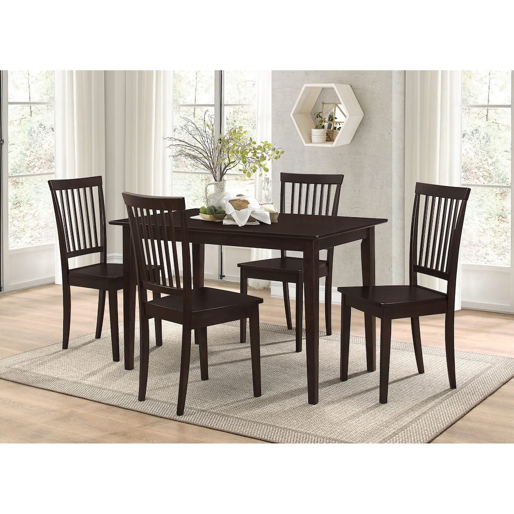 Gomez 5-piece Cappuccino Rectangular Dining Table Set