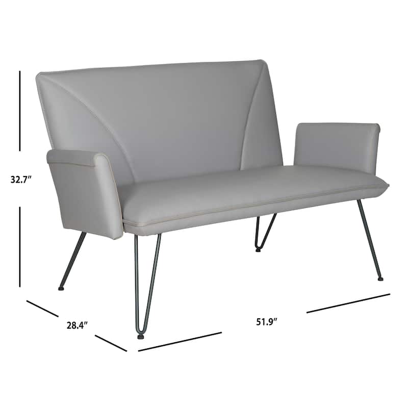 SAFAVIEH Michelina Mid-Century Modern Settee. - 52" W x 29" D x 33" H - 52Wx28Dx33H