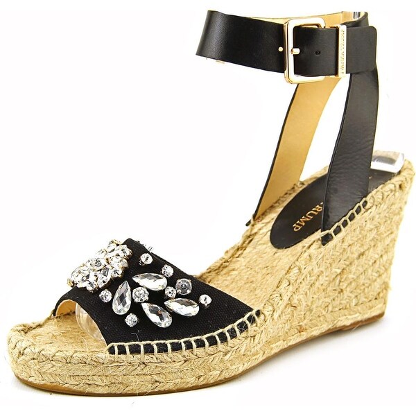 Shop Ivanka Trump Dona 3 Open Toe Leather Wedge Heel Overstock 13565606