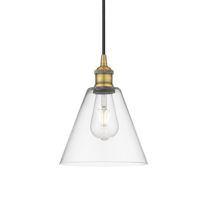 Innovations Lighting 616-1P-11-8 Edison Pendant Edison 8" Wide Mini - Brushed Brass / Clear
