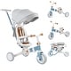 preview thumbnail 8 of 12, 7 in 1 Baby Tricycle with Removable and Adjustable Parent Handle Blue