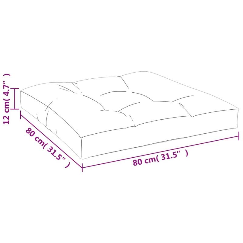 vidaXL Pallet Cushion Beige Polyester Large Pallet Cushion Square - 31.5 x 31.5 x 4.7 in