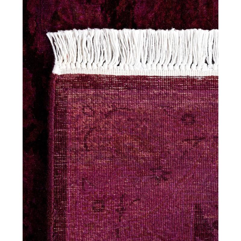 Overdyed One-of-a-Kind Hand-Knotted Area Rug - Red - 2' 7" x 9' 6"