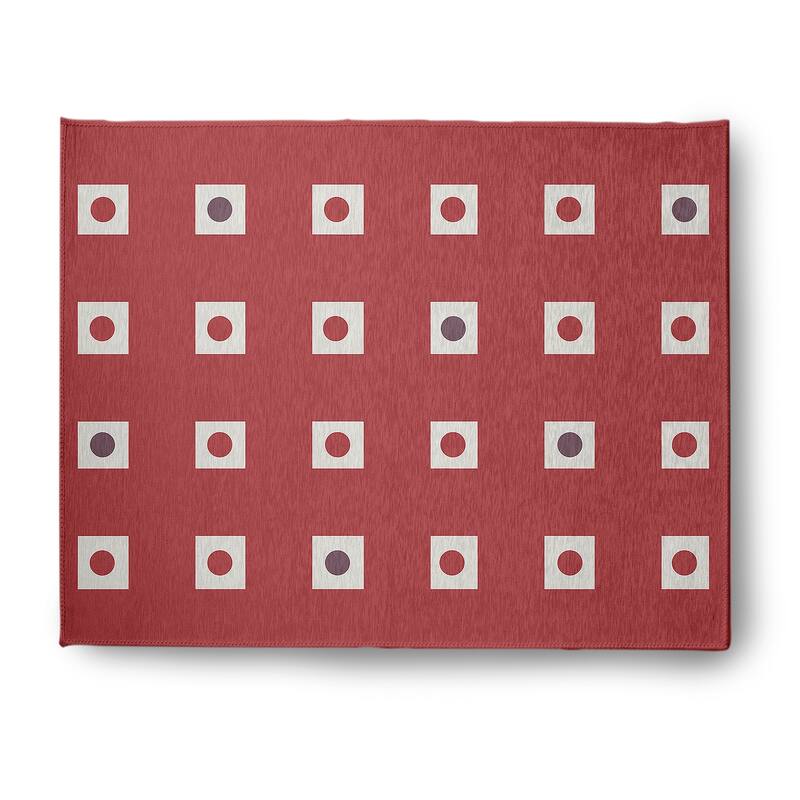 Li'l Boxes Indoor/Outdoor Rug - Ligonberry Red - 8' x 10'