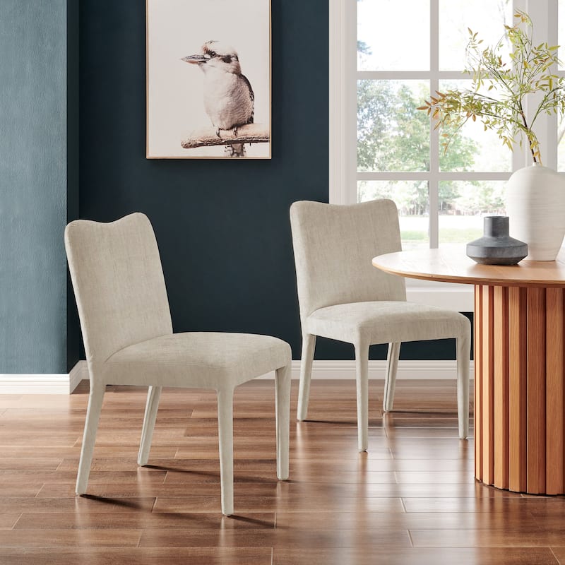 NPD Furniture Alder Velvet Dining Side Chair (Set of 2) - Zen Cream