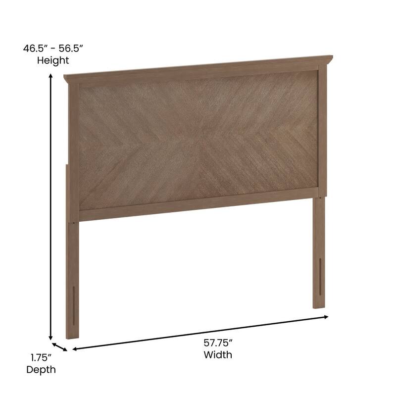 Contemporary Herringbone Patterned Headboard Only
