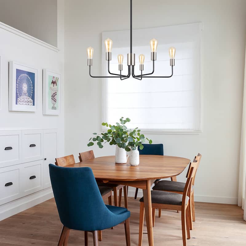 6-Light 30.15"W Kitchen Island Modern Chandeliers for Living Room