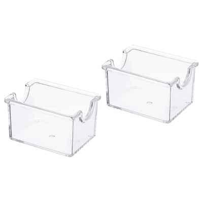 Plastic Tea Box, 2 Pack Tea Bag Organizer Coffee Bag Container Style 2