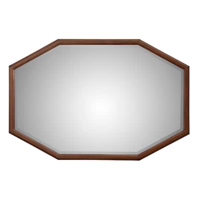 Origins by Alpine Trig Wood Mirror in Antique Brown