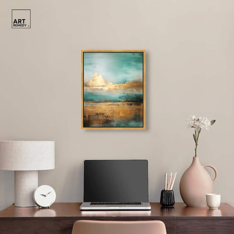 Cloudscape in Gold II Canvas by Art Remedy