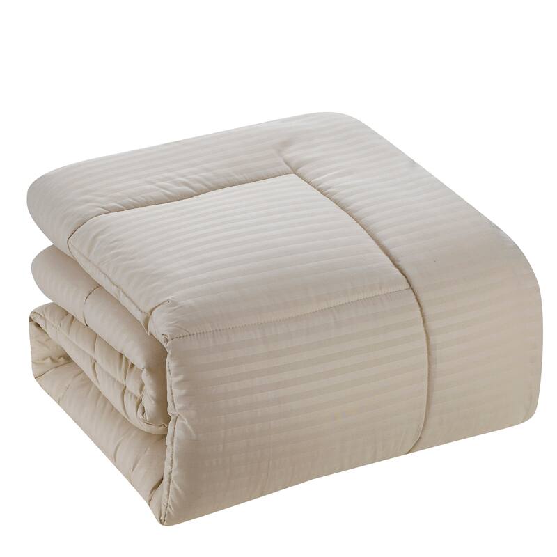 Soft Dobby 8-piece Striped Down Alternative Bed-in-a-Bag Set w/ Sheets
