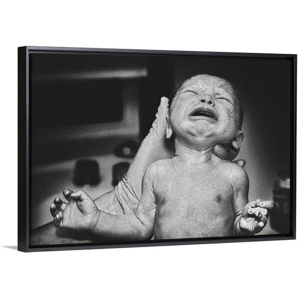 "No Words To Describe The Feeling" Black Float Frame Canvas Art
