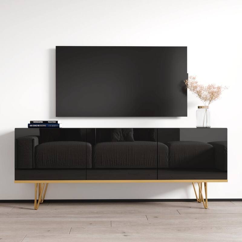 Kris 3D 63" Sideboard - Black