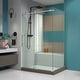 preview thumbnail 20 of 22, DreamLine Enigma-X 34 1/2 in. D x 48 3/8 in. W x 76 in. H Sliding Shower Enclosure - 34.5" x 44.38" - 48.38" Brushed Stainless Finish