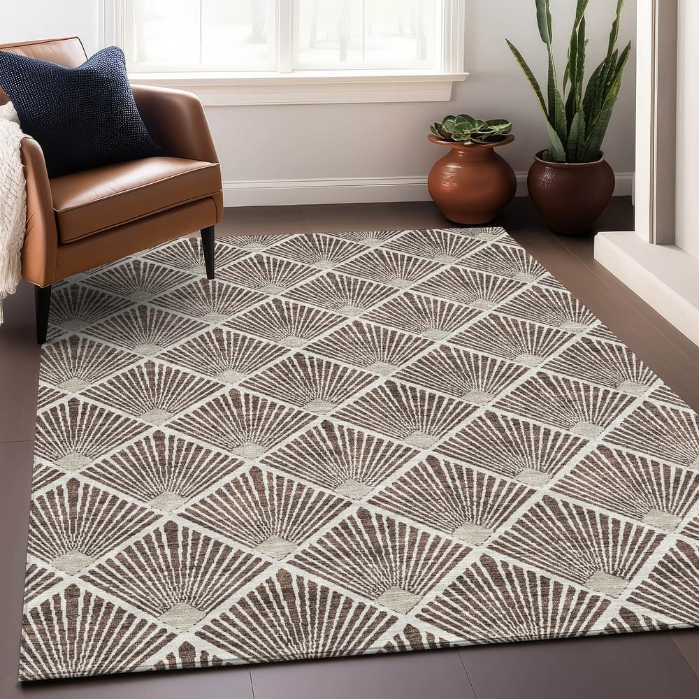 Premium Washable Super Soft Diamond Trellis Mayfield Rug